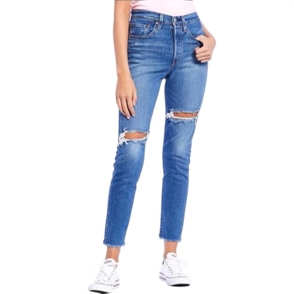 Levi’s 501 W26 (US 2/3) Skinny Women's Distressed Jeans High Rise Button Fly